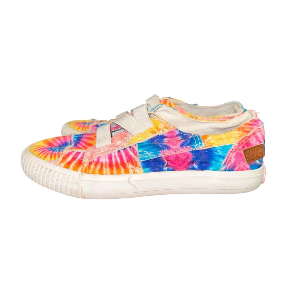 Blowfish Malibu Kids Marlo Slip On Sneaker Size 4 Rainbow Tie Dye Canvas Shoes